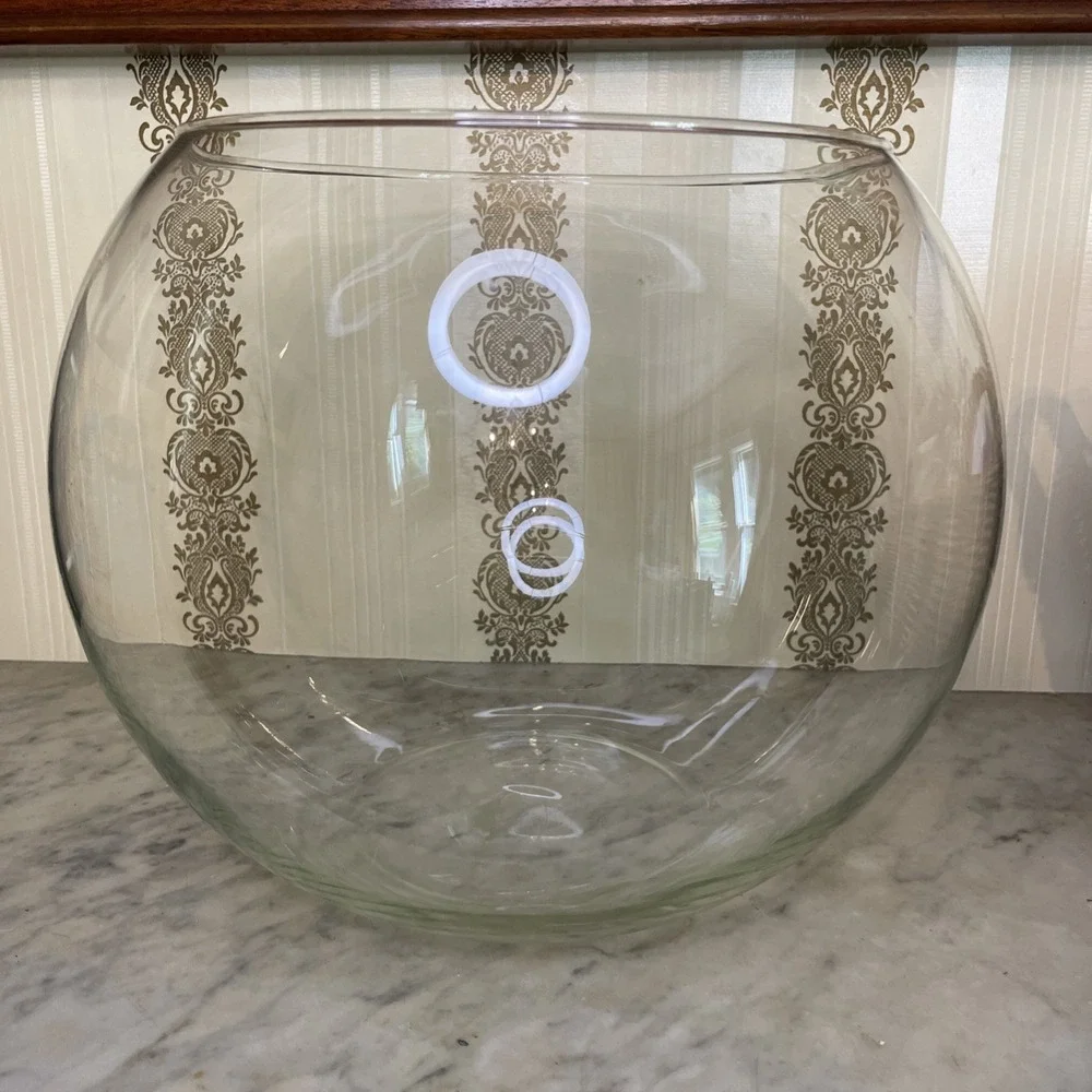 Large Round Glass Fish Bowl Aquarium or Terrarium - 11